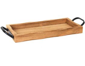 Plateau en MDF avec anses 39.5 x 30 x 7 cm Industriel
