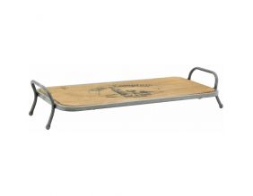 Plateau bois sur pieds en métal