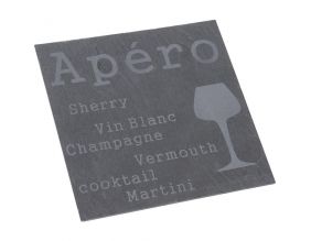 Plateau carré ardoise Apéro