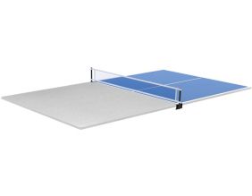 Plateau 2 en 1 dinatoire et Ping Pong pour billard convertible table 6 personnes Texas (Blanc boisé)