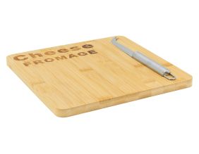 Plateau de fromage en bambou avec couteau