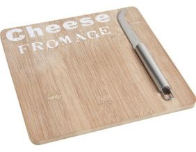 Plateau de fromage en bambou avec couteau