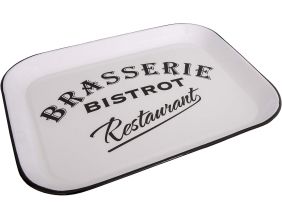 Plateau rectangulaire Bistrot 41 cm (Blanc)