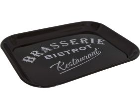 Plateau rectangulaire Bistrot 41 cm (Noir)