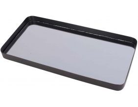Plateau rectangulaire en verre Mirage (Gris)