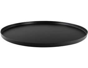 Plateau rond en métal Tray 39.5 cm (Noir)