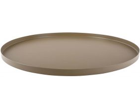 Plateau rond en métal Tray 39.5 cm (Vert mousse)
