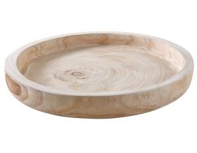 Plateau rond en paulownia (Diamètre 35 cm)