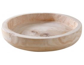 Plateau rond en paulownia (Diamètre 25 cm)