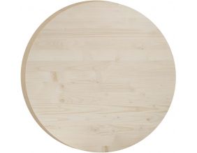 Plateau rond en pin 75 cm (Épaisseur 3,5 cm)