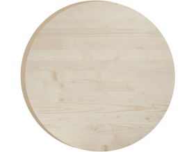 Plateau rond en pin 75 cm (Épaisseur 3 cm)