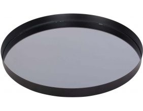 Plateau rond en verre Mirage (Gris)