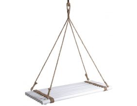 Plateau suspendu en bois teinté blanc