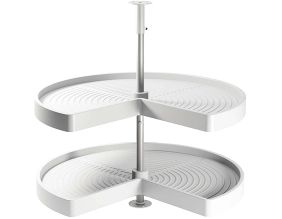 Plateau tournant blanc 2 niveaux pour module de cuisine Shelvo (Pour module de 80 cm)