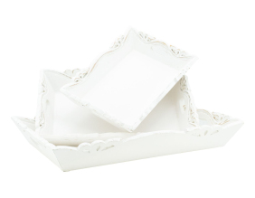 Plateaux en manguier blanc (Lot de 3)