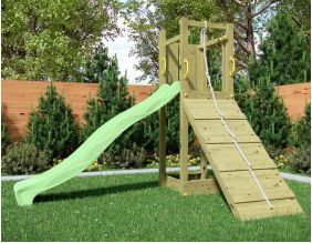 Plateforme de jeux en bois Funny (Toboggan + rampe)