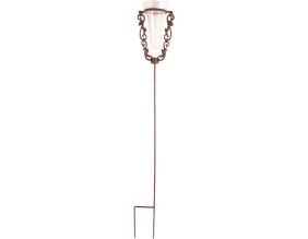 Pluviomètre de jardin en verre avec support en fonte