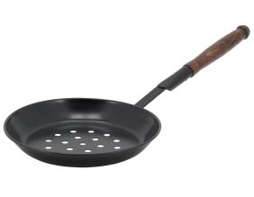 Poêle à châtaignes traditionnelle (Bois foncé)
