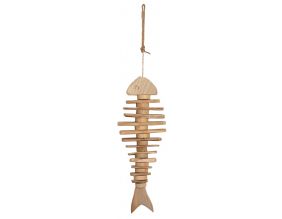 Poisson à suspendre en bois flotté (40 cm)