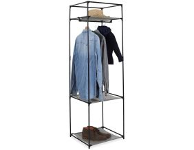 Portant dressing ouvert en métal et tissu