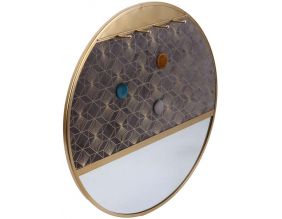 Porte-bijoux miroir rond Dorure 40.5 cm