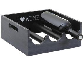 Porte bouteilles bois I love wine