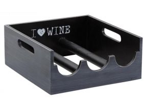 Porte bouteilles bois I love wine