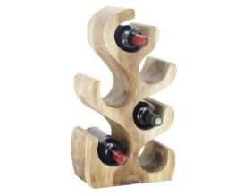 Range-bouteilles en bois de suar (6 Bouteilles)