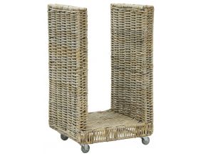 Porte-bûche à roulettes