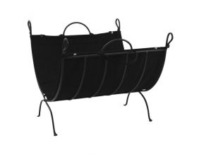 Porte-bûches pliable en fer forgé