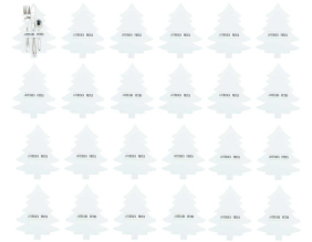 Porte-couverts de noel en feutrine (Lot de 24) (Blanc)
