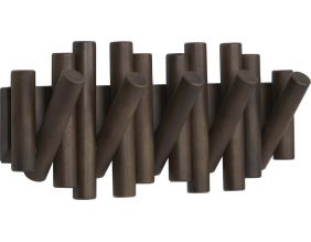 Porte manteau en bois 5 crochets Hook (Noyer)