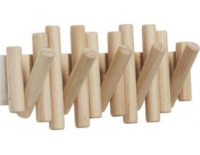 Porte manteau en bois 5 crochets Hook (Naturelle)