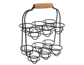 Porte-oeufs en métal noir