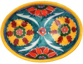 Porte savon ethnique en grès Pottery