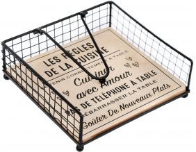 Porte-serviettes de table Règles de la cuisine (Se tenir correctement)