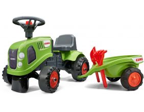 Porteur tracteur enfant avec remorque pelle et rateau Claas