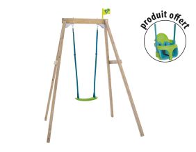 Portique en bois balançoire Forest avec siège bébé offert (1 balançoire)