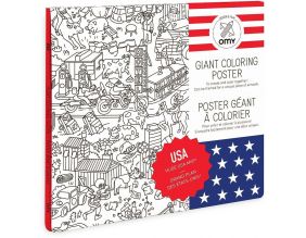 Poster à colorier 100 x 70 cm (USA)