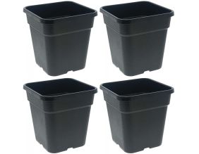 Pot carré noir 18 litres  30.5 x 30.5 x 31 cm (Lot de 4)