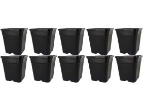 Pot de plantation carré noir 9 litres (Lot de 10)