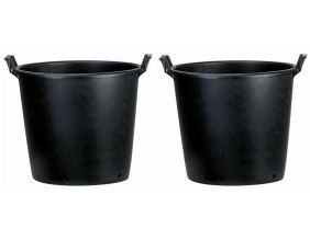 Pot de plantation rond de 35 litres avec poignées (Lot de 2)
