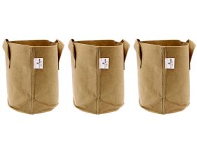 Pot de plantation en textile sable 15 litres (Lot de 3)