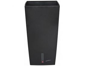 Pot en plastique carré avec réserve d'eau 52 cm Eva (Noir)