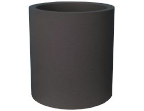 Pot en plastique rond aspect granit 30 cm (Gris)