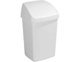 Poubelle blanche avec couvercle basculant Delta (25 litres)