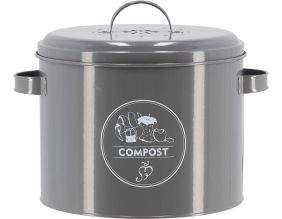 Poubelle de cuisine à compost ronde 6 litres