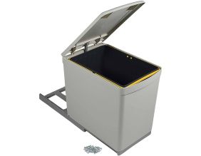 Poubelle de recyclage fixation inférieure et extraction manuelle 16 litres