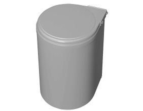 Poubelle de recyclage à fixation sur porte 13 litres (Gris)