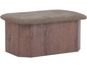 Pouf banc en MDF Todd 88 x 59 x 42 cm